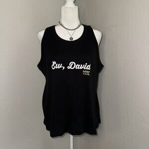 Schitt's Creek EW David Tank Top Womens XL Black Cotton Graphic Sleeveless